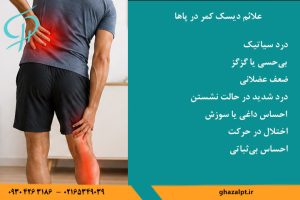 درد انتشاری از کمر به پا چه علائمی دارد؟